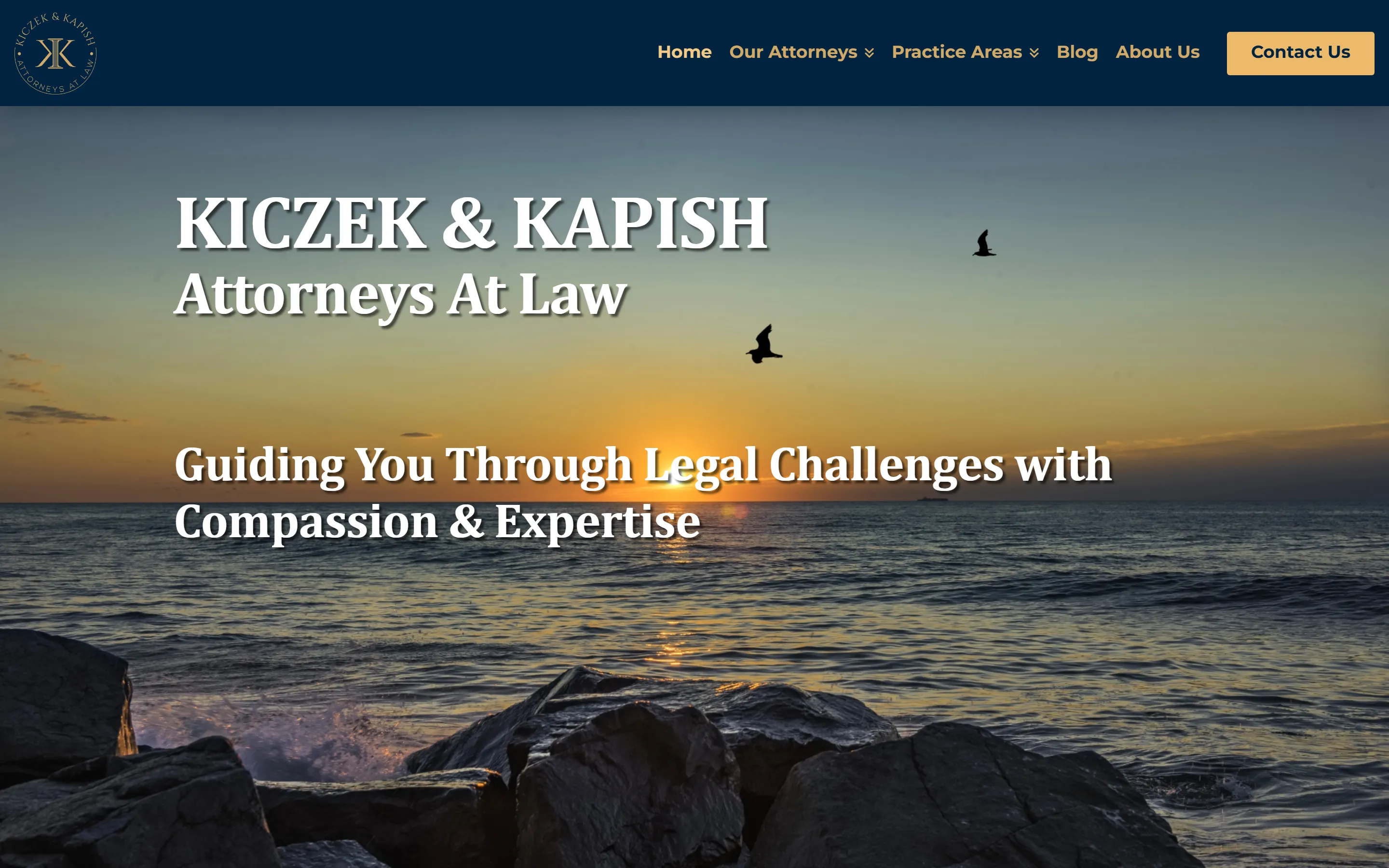 Screenshot of the Kiczek & Kapish website